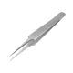 Pęseta pinceta punktowa długa cienka srebrna