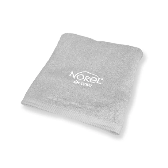 Ręcznik frotte z logo (szary) 50x100cm