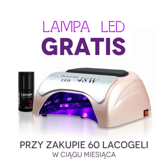 Lampa LED 48W GRATIS przy zakupie 60 Lacogeli elarto 15ml