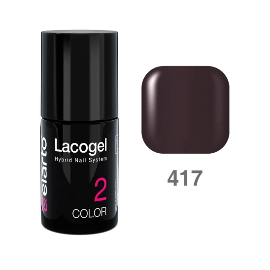 Lakier hybrydowy Lacogel nr 417 - brązowy ciemny 15ml