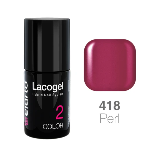 Lakier hybrydowy Lacogel nr 418 - malinowy perła 15ml