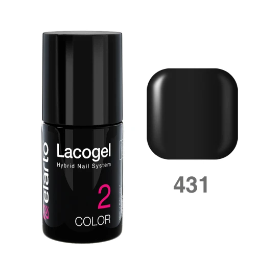 Lakier hybrydowy Lacogel nr 431 - czarny 15ml