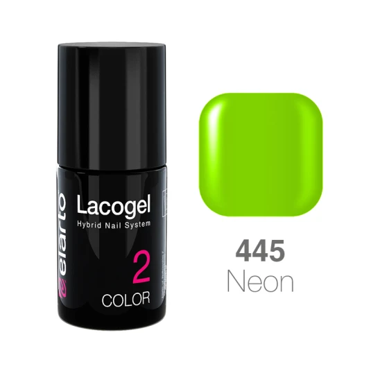 Lakier hybrydowy Lacogel nr 445 - zielony neon 15ml