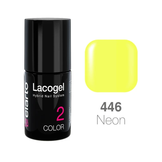 Lakier hybrydowy Lacogel nr 446 - żółty neon 15ml