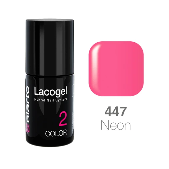 Lakier hybrydowy Lacogel nr 447 - różowy ciemny neon 7ml