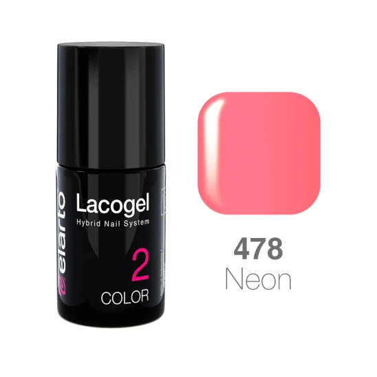 Lakier hybrydowy Lacogel nr 478 - różowy jasny neon 15ml