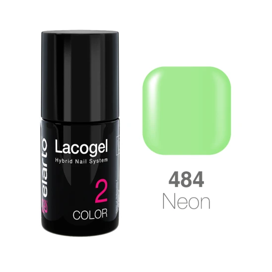 Lakier hybrydowy Lacogel nr 484 - zielony jasny neon 15ml