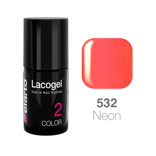 Lakier hybrydowy Lacogel nr 532 - pomarańczowy ciemny neon 7ml