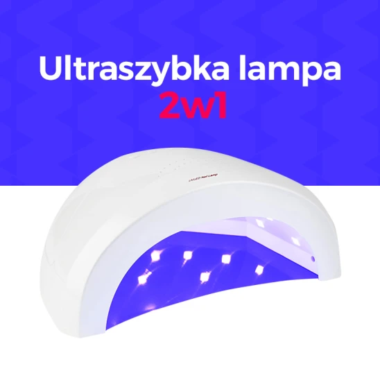 Lampa UV/UV LED 24W/48W, timer: 5s/30s/60s/non stop, biała
