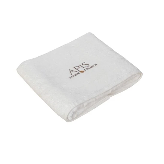 Ręcznik frotte biały z logo 50x90cm