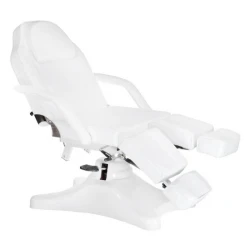 Hydrauliczny fotel kosmetyczny / pedicure biały