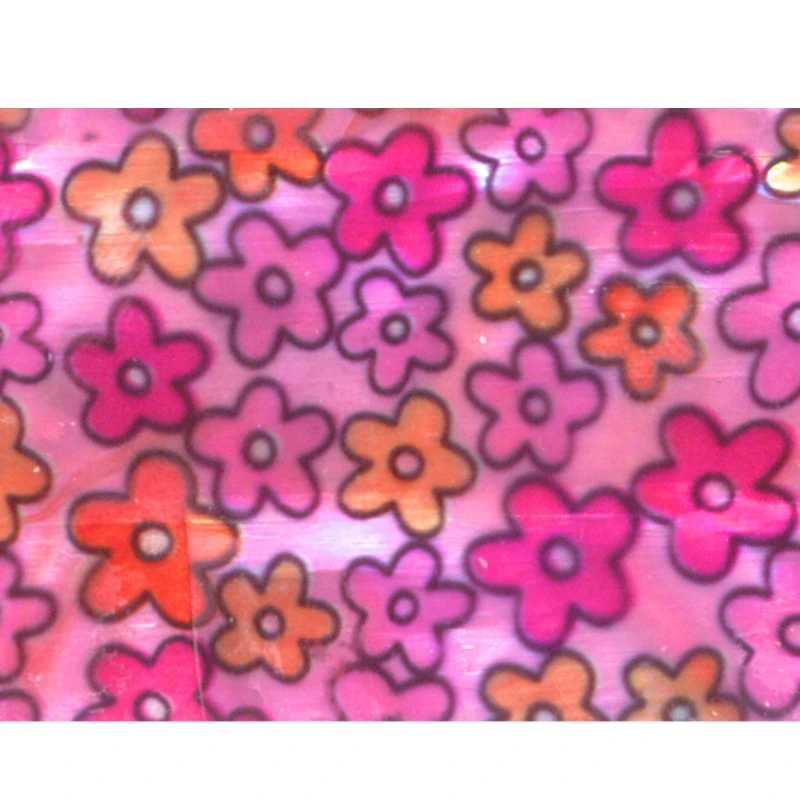 Taśma perlmutowa / muszlowa kolorowe kwiatuszki
