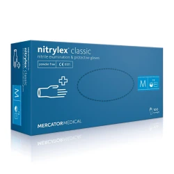 Rękawiczki nitrylowe bezpudrowe Nitrylex Classic Blue (M) 100szt
