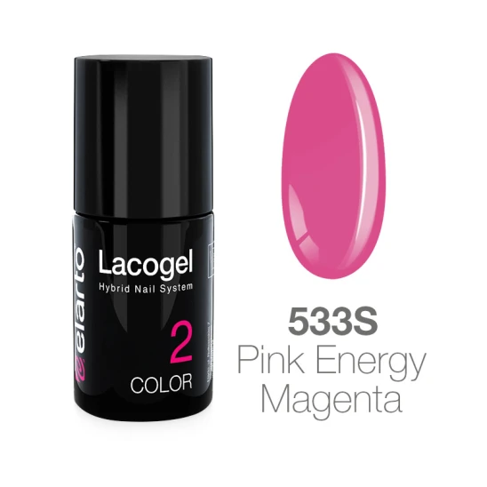 Lakier hybrydowy Lacogel nr 533S - Pink Energy Magenta 7ml