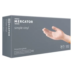 Rękawiczki winylowe bezpudrowe Mercator Simple (S) 100szt