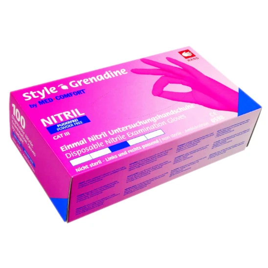 Rękawiczki nitrylowe bezpudrowe Med-Comfort (S) 100szt