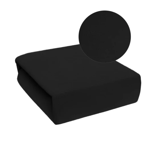 Pokrowiec welurowy na fotel / łóżko 70x190x10cm (czarny)