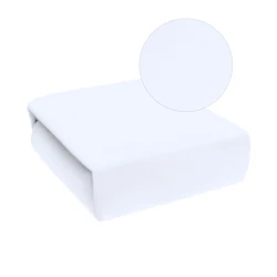 Pokrowiec biały welurowy na łóżko kosmetyczne 70x210x10cm