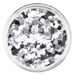 Ozdoba do dekoracji paznokci Silver Confetti (srebrne pieguski)