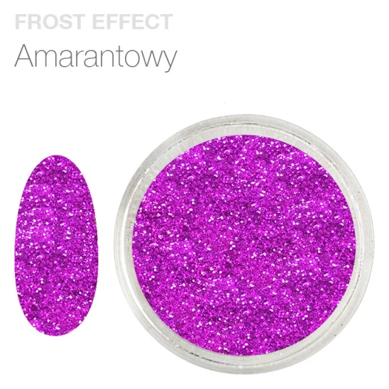 Pyłek do zdobienia paznokci z efektem szronu Frost Effect (amarant)
