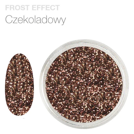 Pyłek do zdobienia paznokci z efektem szronu Frost Effect (czekoladowy)
