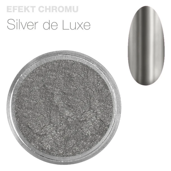 Pyłek do zdobienia Chrome Effect Silver de Luxe