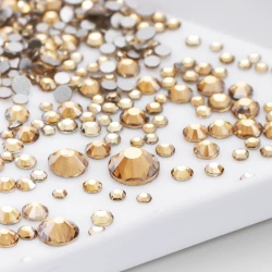 Cyrkonie do paznokci Zircone SS3-SS20 Gold 100szt