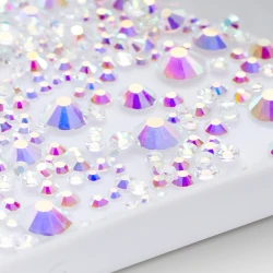 Cyrkonie do paznokci Zircone SS3-SS20 Aurora Ice 100szt