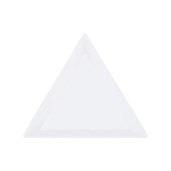 Tacka trójkątna na cyrkonie i ozdoby (biała)