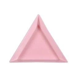 Tacka trójkątna na cyrkonie i ozdoby (różowa)