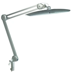 Lampka LED bezcieniowa na biurko przykręcana (srebrna) 24W