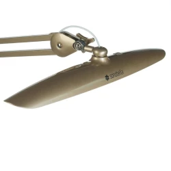 Lampka LED bezcieniowa na biurko przykręcana (złota) 24W