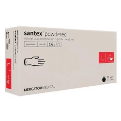 Rękawiczki lateksowe pudrowe Santex Latex (L) 100szt