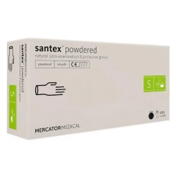 Rękawiczki lateksowe pudrowe Santex Latex (S) 100szt