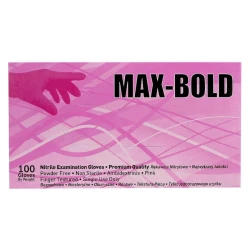 Rękawiczki nitrylowe bezpudrowe Max-Bold Nitrile Pink (S) 100szt