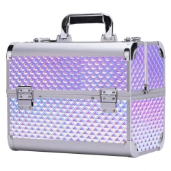 Kuferek kosmetyczny Violet Holo na hybrydy, żele i lampę UV LED
