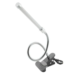 Lampka LED bezcieniowa na biurko z klipsem (srebrna) 3-6W
