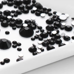 Cyrkonie do paznokci Zircone SS3-SS20 Black 100szt