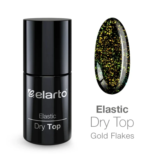 Top hybrydowy Elastic Dry Top Party Gold Flakes 7ml