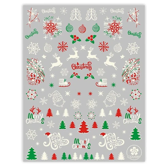 Naklejki do zdobienia paznokci Christmas Nail Art Stickers