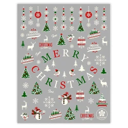 Naklejki do zdobienia paznokci Merry Christmas Nail Art Stickers