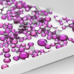 Cyrkonie do paznokci Zircone SS3-SS20 Magenta 100szt