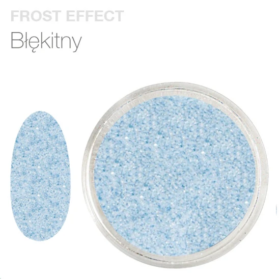 Pyłek do zdobienia paznokci z efektem szronu Frost Effect (błękitny)
