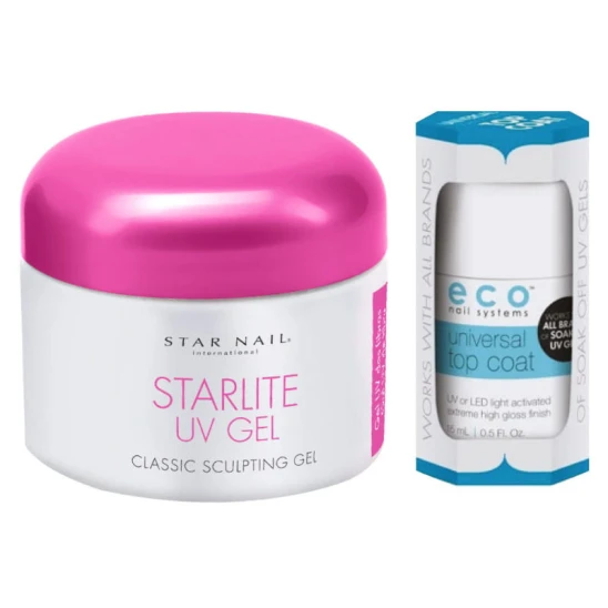 Żel budujący Star Nail 28g + żel Universal Top Coat 15ml GRATIS