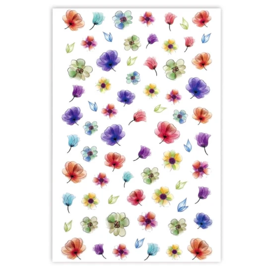 Naklejki do zdobienia paznokci Summer Flowers Nail Art Stickers