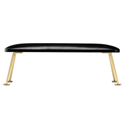 Podpórka pod dłoń wysoka Momo obita czarną ekoskórą