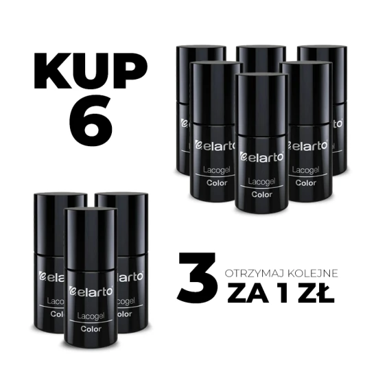 6 x lakier hybrydowy Lacogel 7ml + 3 x lakier hybrydowy Lacogel za 1zł