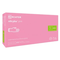 Rękawiczki nitrylowe bezpudrowe Nitrylex pink (S) 100szt
