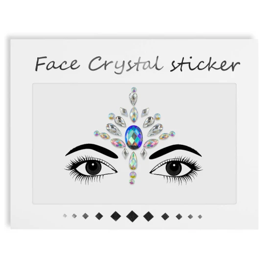 Cyrkonie samoprzylepne do twarzy i ciała Face Crystal Tattoo Stickers nr 1025