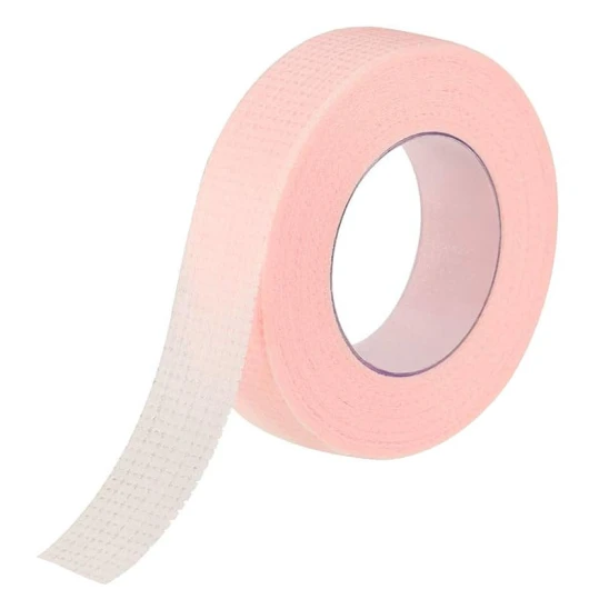 Taśma ochronna z różowej włókniny do stylizacji i przedłużania rzęs 1,2cm x 9m